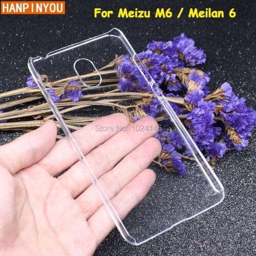 For Meizu M6 / Meilan 6 5.2" New Slim Crystal Transparent Hard PC Back Protective Case DIY Cover Protection Skin Shell