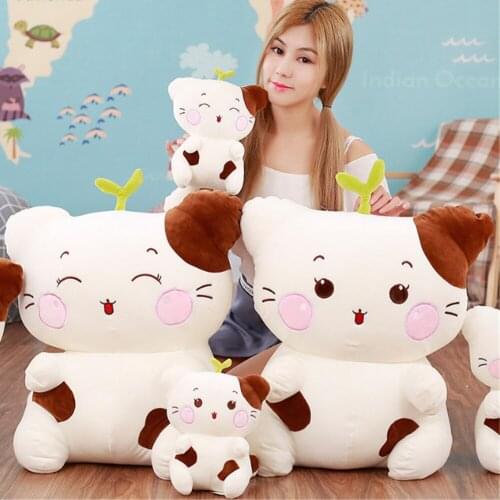 Fancytrader Lovely Anime Cat Stuffed Plush Toys Big Soft Cartoon Animals White Cats Pillow Doll 60cm 24'' for Children