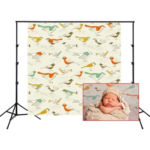 HUAYI Photography Backdrop Newborns Child Baby Birthday Photobooth Background Vintage Birds Spring Photo Backdrop Props XT-5036