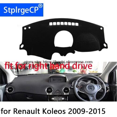 For Renault Koleos 2009-15 right hand drive dashboard mat Protective pad black car-styling Interior Refit sticker Mat products