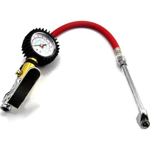 Tire Pressure Gauge, Heavy Duty 220 PSI Tire Inflator High Precision Tire Pressure Gun with Leakproof Air Hose for Car Truck