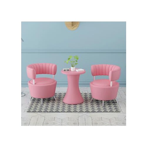 Mini sofa net red small sofa single indoor bedroom leisure small house type three piece set of table, chair and coffee table