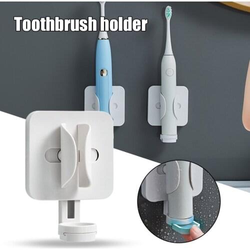Wall Mounted Electric Toothbrush Holder Stand Gravity Induction Clip Easy Access Punch-Free Adhesive Toothbrush Rack ALI88