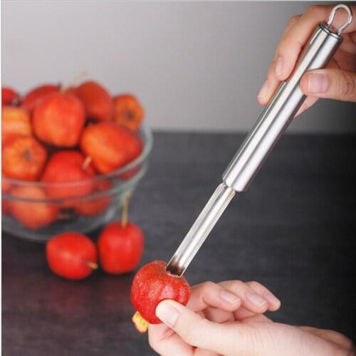 Newness Premium Jalapeno Chili Pepper Haw Apple Hawthorn Pear Core Remover corer Cherry Pitterr with Sharp Serrated Blade
