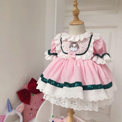 2020new arrival Girls Short-Sleeved Princess Dress VTG Dress Lolita Kids Dresses for Girls Children Day Wedding Party Dress