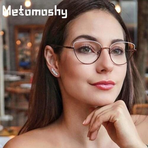 New Vintage Cat Eye Simple Glasses Frames for Men Women Optical Fashion Computer Eyeglasses Clear Lenses Transparent Glasses