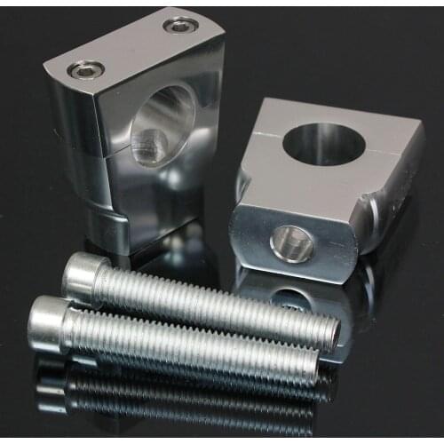 Pair 7/8″ 22mm Motorcycle Handle Bar Mount Risers Clamp Aluminium 2 Motorcycle Handlebar Risers Clamp 2 Fixing bolt