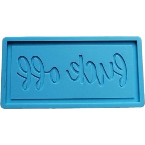 DIY Crafts Making Epoxy Resin Mold Doorplate Door Signs Casting Silicone Mould F3MF