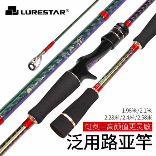 LURESTAR Japan Quality Full FUJI Parts High Carbon 1.98m-2.58m M/MH Power Lure WT 4-30g Casting Fishing rod Lure Fishing Rod