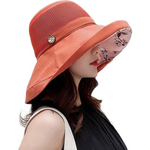 Sun Hat Wide Brim UV Protection Skin Friendly Women Bucket Summer gorras UV Protect Travel Straw Hat Sun Hat Beach para mujer