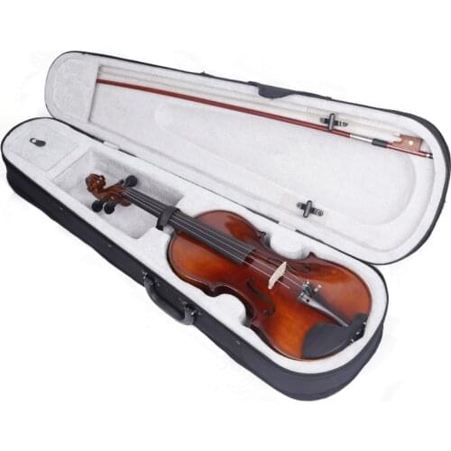 FLOFAIR VF-340 Western Orchestra Solo, Handmade Violin, Solo Board, Solid Wood, Tiger Skin Pattern, Beginners Level Exam