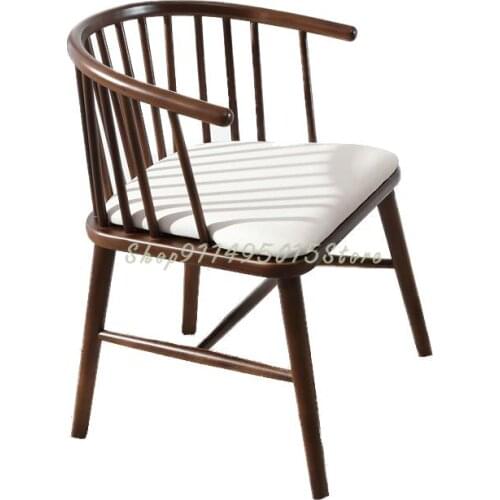 Nordic Solid Wood Princess Chair Western Restaurant Windsor Creative Armrest Milk Tea Leisure Desk Balcony Negotiation Chair