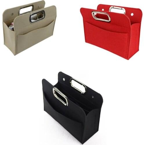 Insert Bag with Pockets Purse Organizer Handbag Tote Felt File Bags LX9F