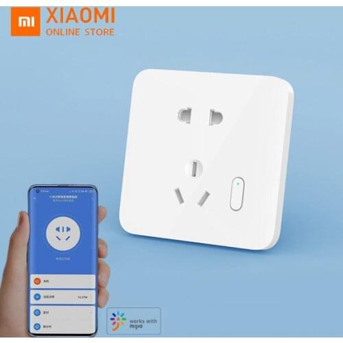 Xiaomi Mijia Smart Wall Socket Plug Wireless Wall Outlet Wall Switch Adapter OTA Independent Switch For Mijia Mi Home APP
