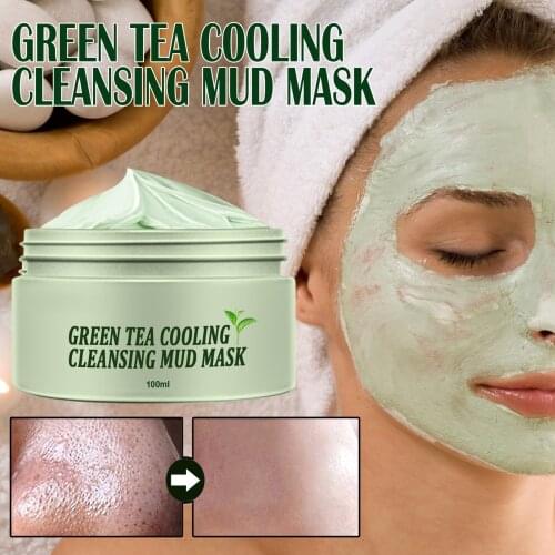 High Quality 100ml Green Tea Ice Muscle Mask Deep Cleansing Pore Detoxification Mask Helps Lighten Spots