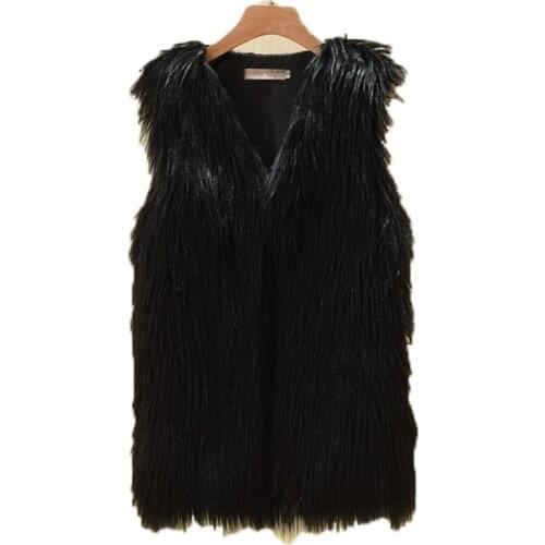 Womens Winter Imitation Washed Fur Vest 2021 New European and American Fashion Temperament Plus Size Warm Vest Jacket N1040