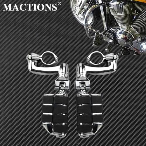 1-1/4" Highway 360 Degree Adjustable Peg Mounting Male Mount Foot Pegs Footrest For Harley Sportster 883 1200 XL Touring Dyna