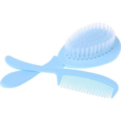 1 Set Baby Comb Brush Nursing Supplies Bathing Washing Hair Soft Bristle Round Tip Safe Head Massage Professional Grooming Care