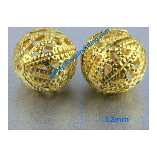 1500pcs 12mm Filigree jewelry findings copper beads metal filigree findings spacer beads shipping free