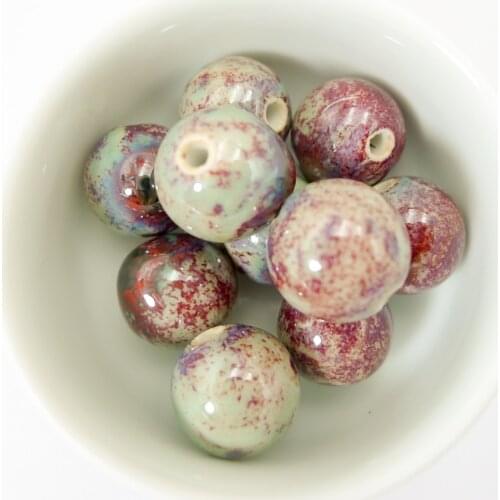 16# 10pcs Big Quality Ceramic beads for necklace making porcelain bead for jewelry making 16mm #A109A