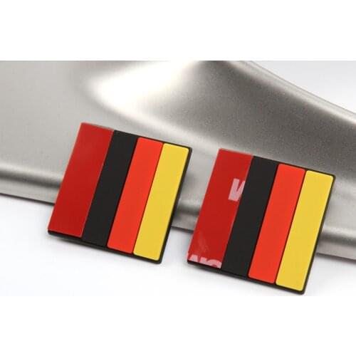 2-10 Pcs Car 3D Sticker Germany Flag Decoration Emblem Deutsch Car Sticker Decal Grille Bumper Window Body For VW BENZ AUDI