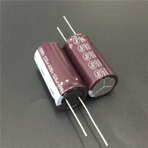 2pcs 120uF 400V LELON RXB Series 18x36mm 400V120uF Long Life PSU Aluminum Electrolytic Capacitor