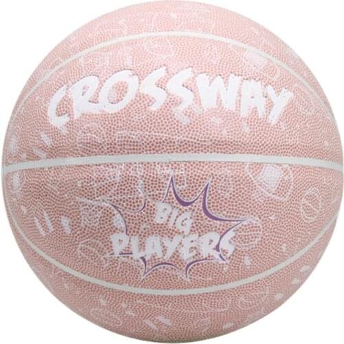Crossway Basketball Cute Printed Candy Colors Skid Resistance No. 7 Basketball Children Training Basketball for Hardwood Court