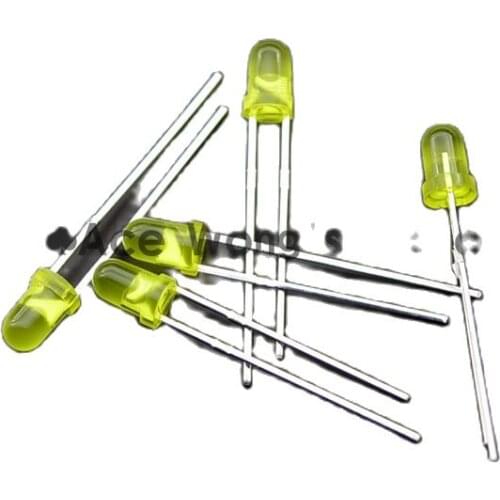 Free shipping 1000pcs 3mm Yellow LED light emitting diode / F3 LED Yellow Colour