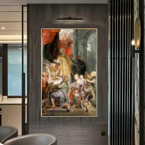 Citon Peter Paul Rubens《The Miracle of Saint Ignatius of Loyola》Canvas Oil Painting Picture Wall Hanging Decorations Home Decor