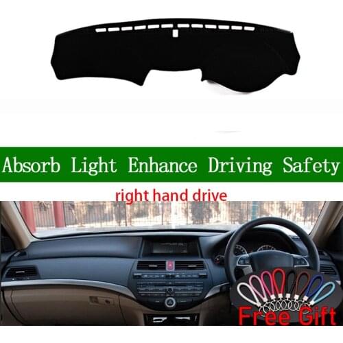 For Honda Accord 2008 2009 2010-2013 Right Hand Drive Dashboard Cover Car Stickers Sun Shade Mat Carpet Interior Accessories