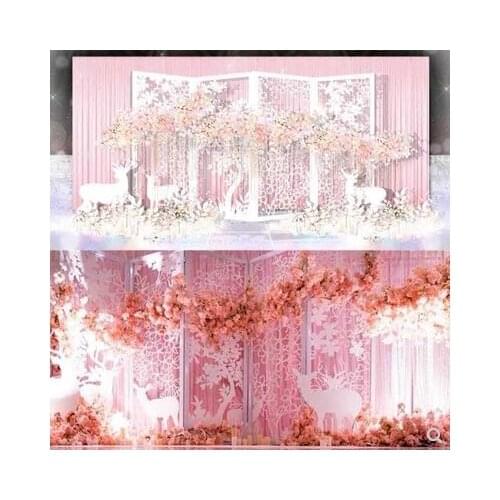 New European-style screen sign in to welcome guests, decorations, ironwork background screen wedding