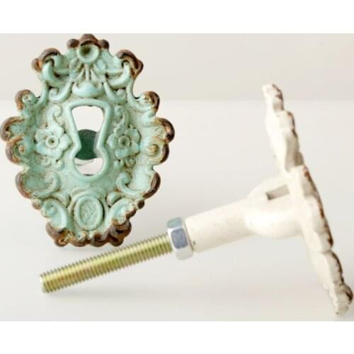 European Classical Furniture Wardrobe Door Zinc Alloy Keyhole Small Handle Retro American Cabinet Antique Drawer Handle