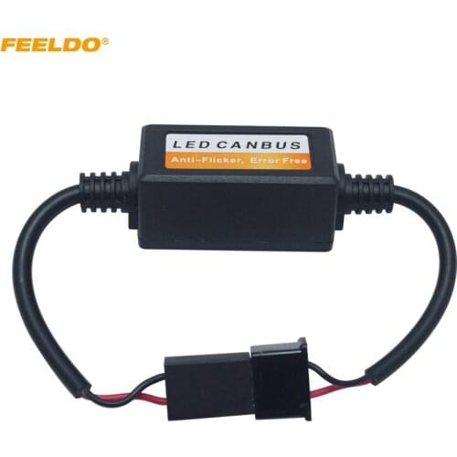 FEELDO 2Pcs Car LED Head Light Warning Canceller Error Free Load Resistor for H7 LED Headlamp Canbus Error Free #MX5569