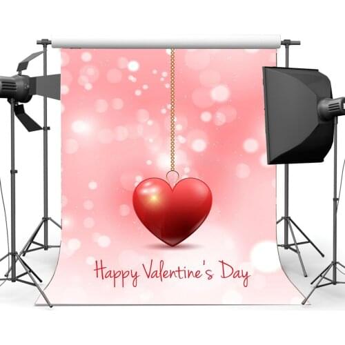 Valentines Day Backdrop Photography Backdrops Sweet Red Heart Bokeh Glitter Sequins Wedding Background