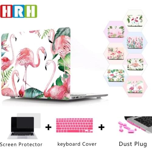HRH Flamingo Waterproof PC Laptop Body Shell Hard PC Case Sleeve for Macbook Pro 13"Inch Case A2159 A2141 A2289 A2251