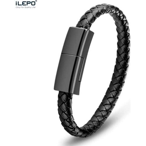 ILEPO Bracelet Charger Phone-Cable Outdoor Portable Data Transmit Charging Cable Cord For iPhone TypeC Micro USB For Men Women
