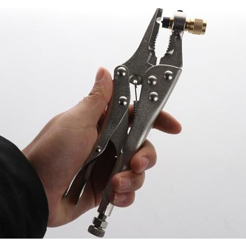 Air Conditioning Refrigerant Recovery Pipe Lock Pliers Welding Hand Tools Copper Pipe Plus Liquid Valve Clamp
