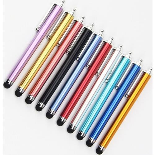 Multi Color Long Capacitive Screen Metal Stylus Touch Pen with Clip for iPhone iPad Mini iPod Touch For Other Smart Phone Tablet