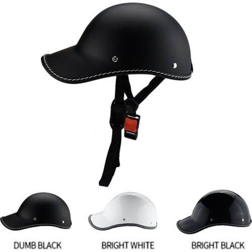 1PC Motorcycle Half Face Vintage Summer Helmet Hat Cap Men Women Motorcross Moto Racing White/Black