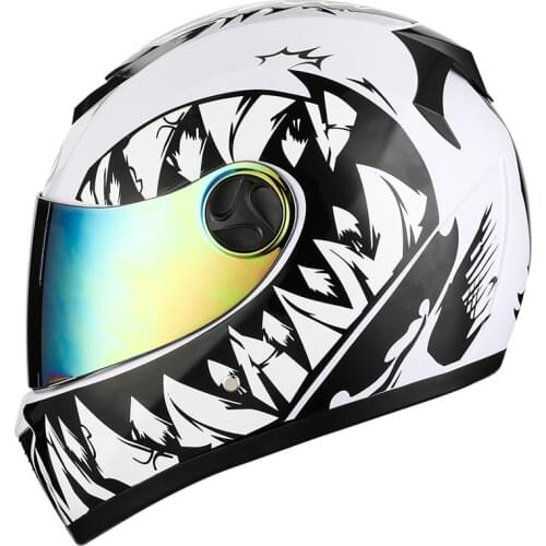 2021 Full Face Motorcycle Helmet With Dual Lens Stylish Fast Release Racing Motocross Helmet Casco Casque Moto DOT