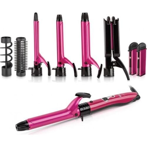 Fakir Pixie Hairstyling Set,Hair Curler,Prevents Hair Fraying,Ceramic Tourmaline Coated Plate And Tongs