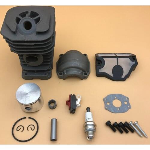HUNDURE 38mm 40mm Cylinder Head Piston Pan Mount Screw Spark Plug Kit For HUSQVARNA 142 137 141 136 Petrol Chainsaw Parts
