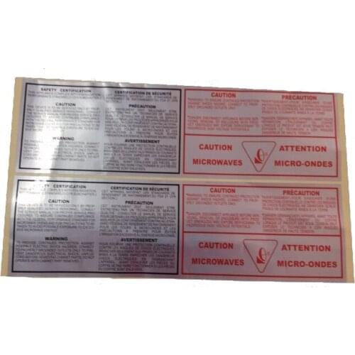 Custom shape die cutting electrical switch sticker