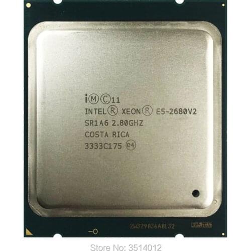 Intel Xeon E5-2680v2 E5 2680v2 E5 2680 v2 2.8 GHz Ten-Core Twenty-Thread CPU Processor 25M 115W LGA 2011
