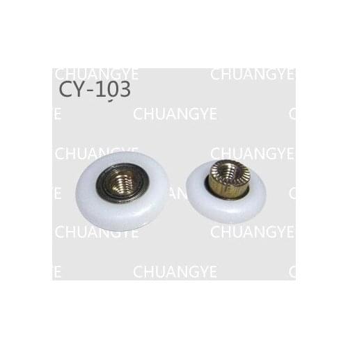 Shower room pulley bathroom sliding glass door wheels nylon copper roller hanging round OD:25MM