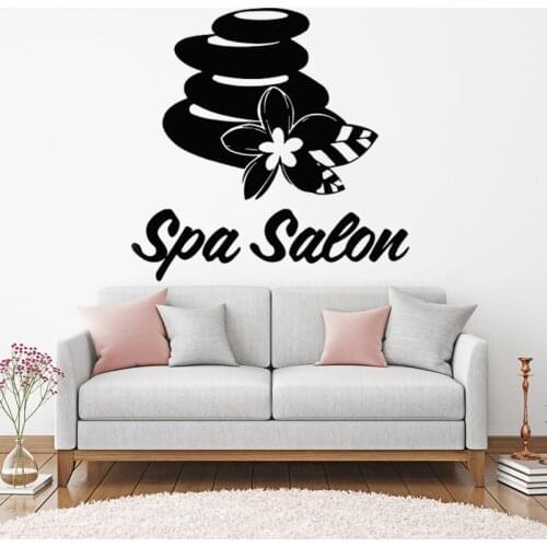 Removable Spa salon Wall Decals Facials Skincare Quote Wall Sticker for Beauty Salon Wall Decal Woman Face Bedroom decor HY1612