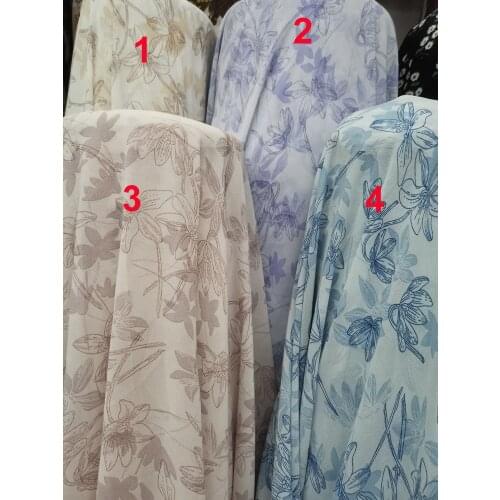 Chiffon Printed Fabric Summer Dress Women Chiffon fabric Floral printed chiffon Dress fabric