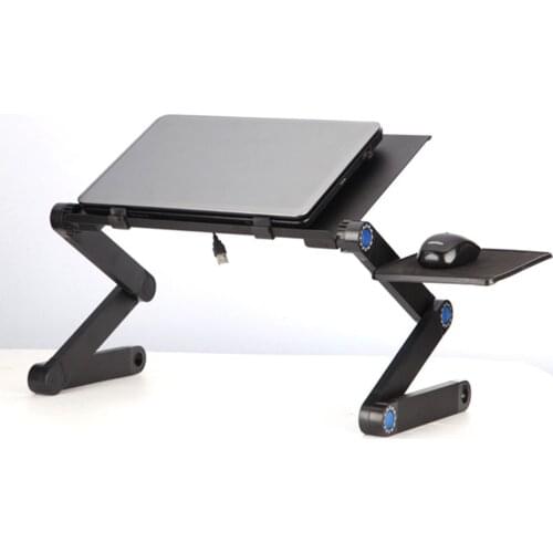Aluminium Alloy Laptop Desk Folding Portable Laptop Table Notebook Desk Table Stand Bed Sofa Desk Tray Book Holder