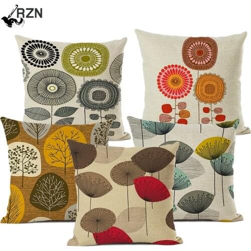Warm Throw Pillows Nordic Style Cotton The Tree Of Love Cojines Almofada 45Cmx45Cm Square Garden 1 Side Printing Cushion Cover