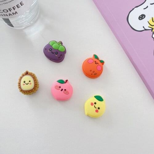 Fruit Style USB Cable Protector for iphone 5 6 7 8 X Charger Data Line Protection Doll Animal Bite Accessory Cable Organizer